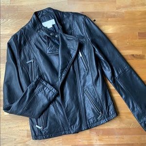 Michael by Michael Kors leather “biker” jacket